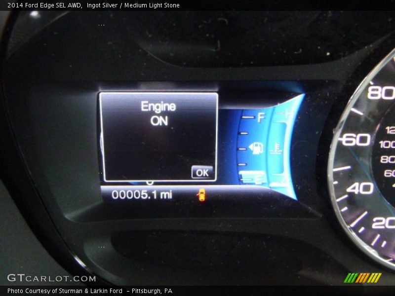 Ingot Silver / Medium Light Stone 2014 Ford Edge SEL AWD