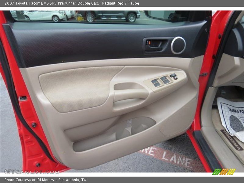 Radiant Red / Taupe 2007 Toyota Tacoma V6 SR5 PreRunner Double Cab