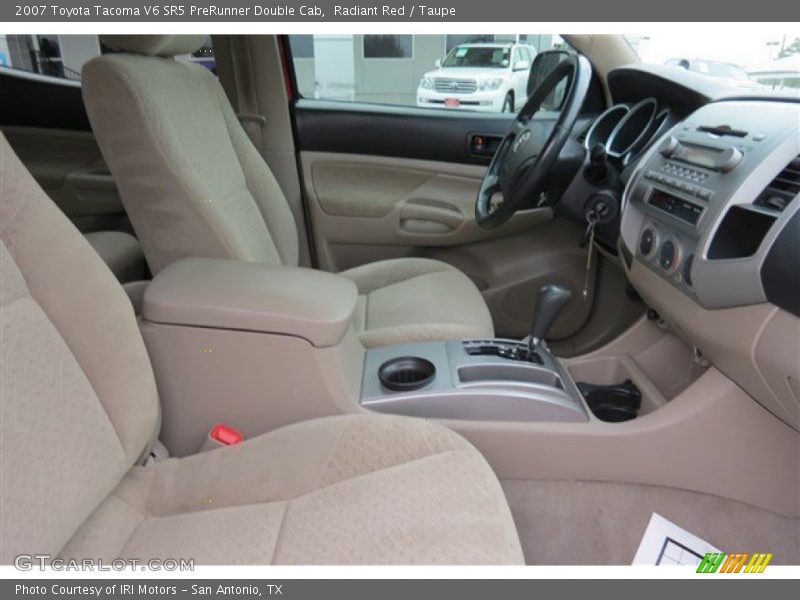 Radiant Red / Taupe 2007 Toyota Tacoma V6 SR5 PreRunner Double Cab