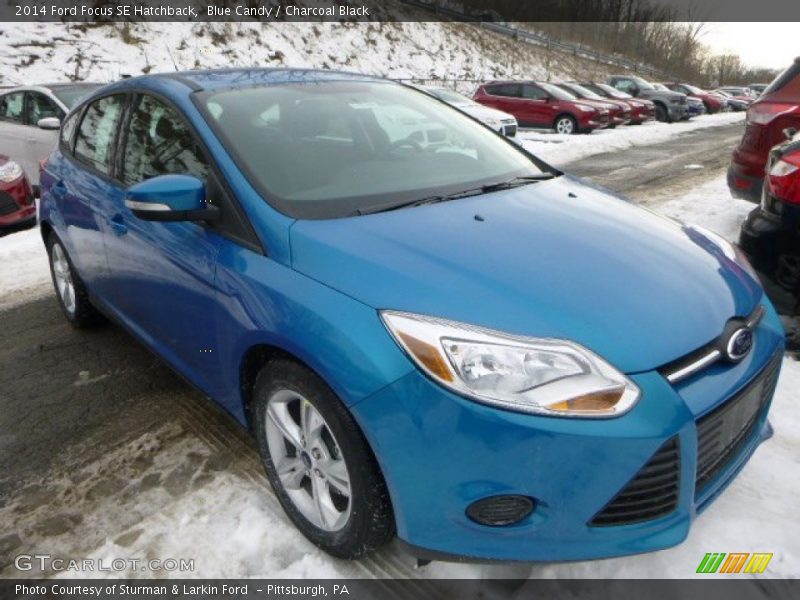 Blue Candy / Charcoal Black 2014 Ford Focus SE Hatchback