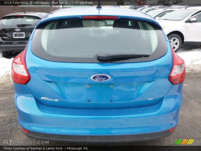 Blue Candy / Charcoal Black 2014 Ford Focus SE Hatchback