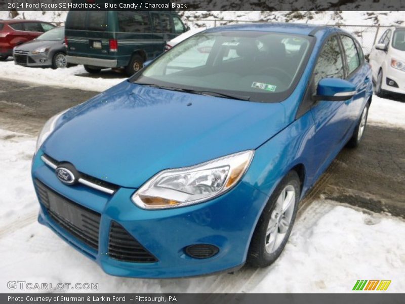 Blue Candy / Charcoal Black 2014 Ford Focus SE Hatchback