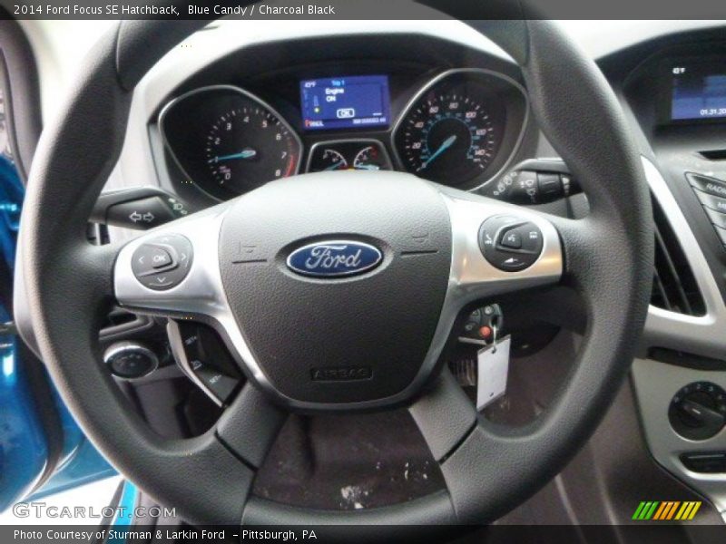 Blue Candy / Charcoal Black 2014 Ford Focus SE Hatchback