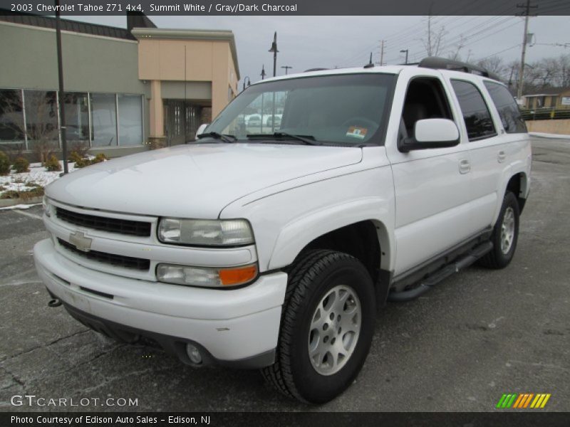 Summit White / Gray/Dark Charcoal 2003 Chevrolet Tahoe Z71 4x4