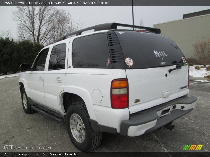 Summit White / Gray/Dark Charcoal 2003 Chevrolet Tahoe Z71 4x4