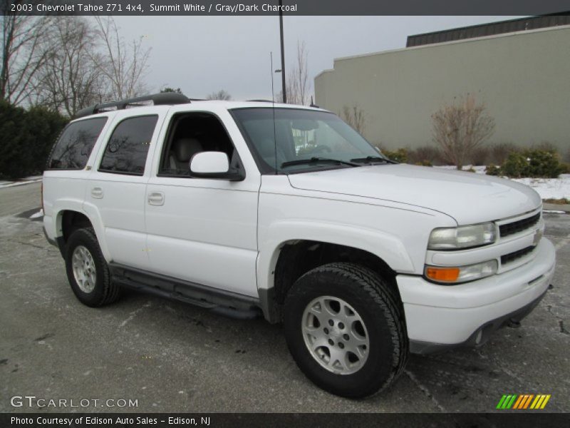 Summit White / Gray/Dark Charcoal 2003 Chevrolet Tahoe Z71 4x4