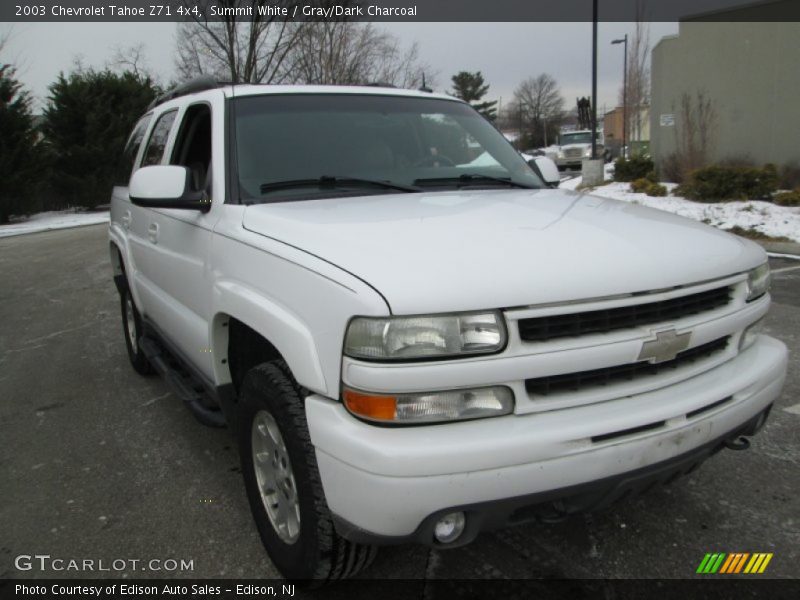 Summit White / Gray/Dark Charcoal 2003 Chevrolet Tahoe Z71 4x4