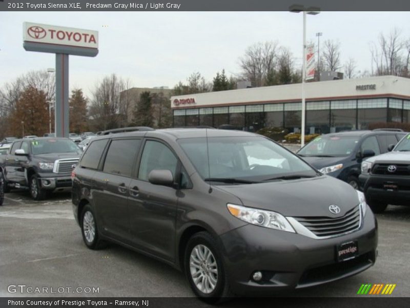 Predawn Gray Mica / Light Gray 2012 Toyota Sienna XLE
