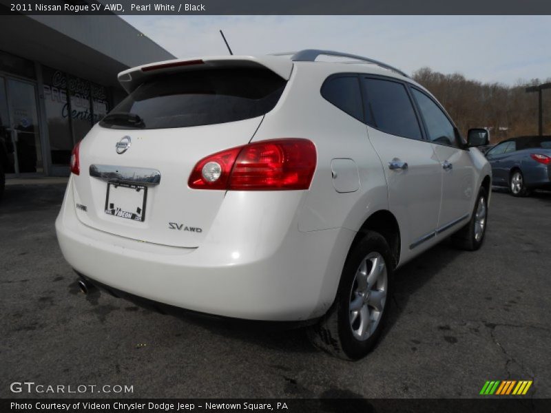 Pearl White / Black 2011 Nissan Rogue SV AWD