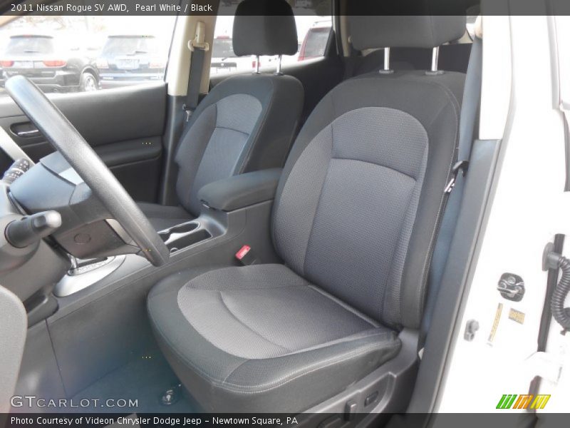 Pearl White / Black 2011 Nissan Rogue SV AWD