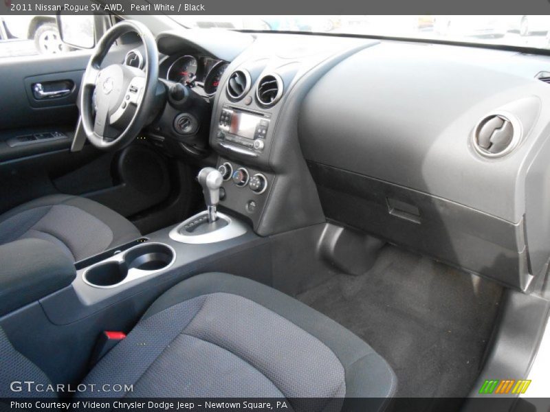 Pearl White / Black 2011 Nissan Rogue SV AWD