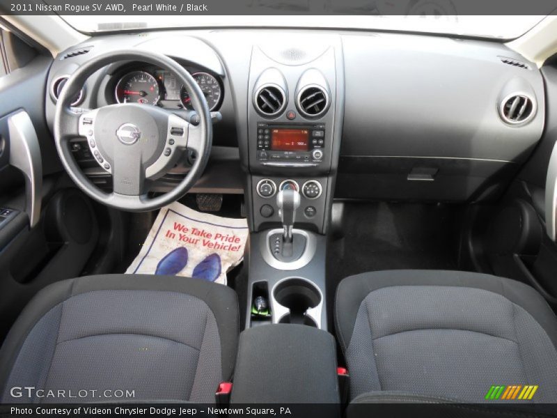 Pearl White / Black 2011 Nissan Rogue SV AWD