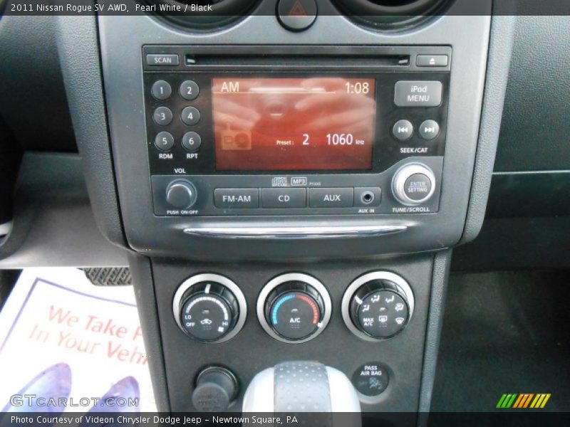 Pearl White / Black 2011 Nissan Rogue SV AWD