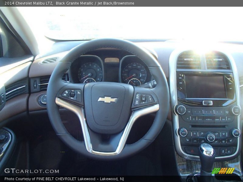 Black Granite Metallic / Jet Black/Brownstone 2014 Chevrolet Malibu LTZ
