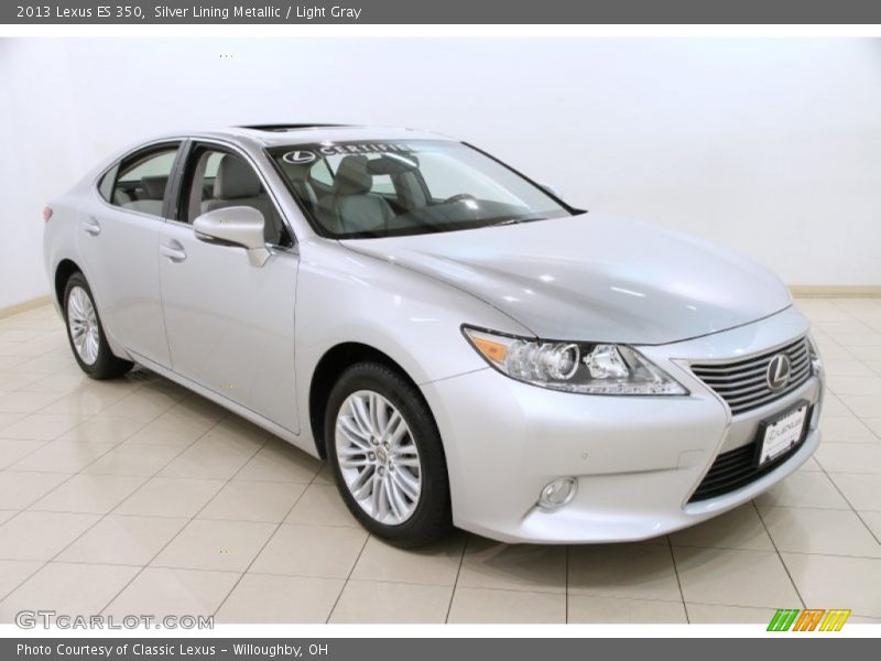 Silver Lining Metallic / Light Gray 2013 Lexus ES 350
