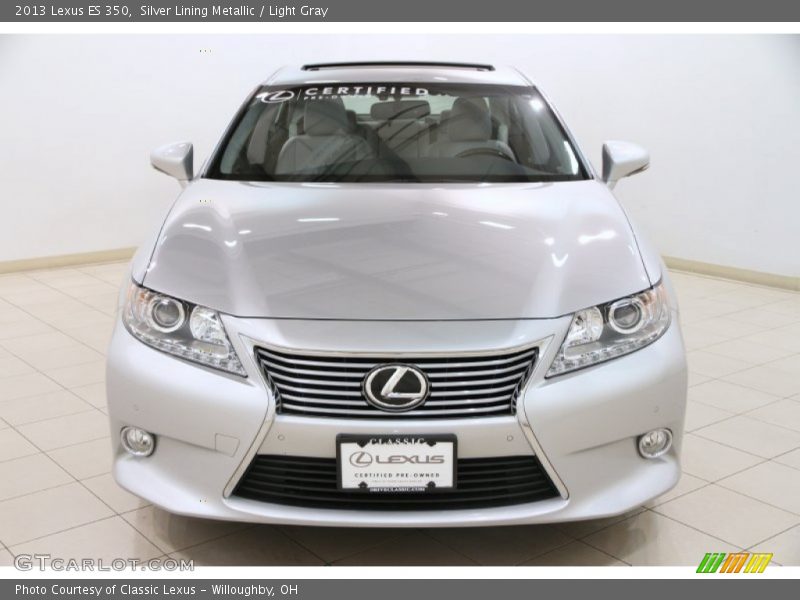 Silver Lining Metallic / Light Gray 2013 Lexus ES 350