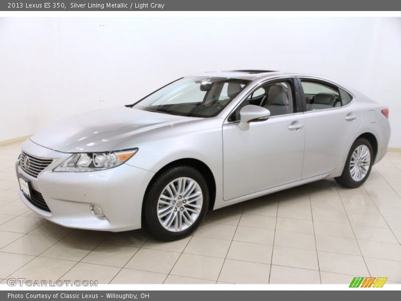 Silver Lining Metallic / Light Gray 2013 Lexus ES 350
