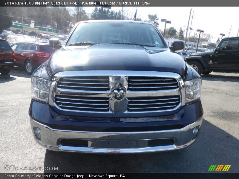 True Blue Pearl Coat / Black/Diesel Gray 2014 Ram 1500 Big Horn Quad Cab 4x4