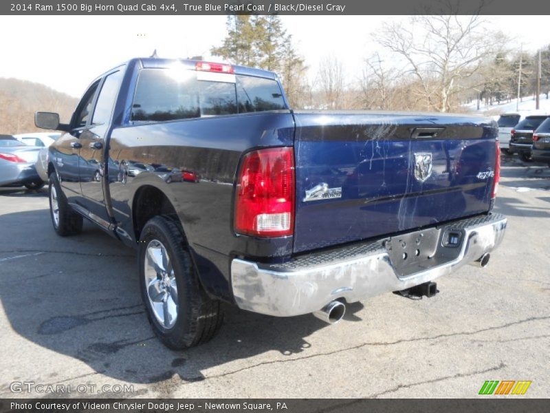 True Blue Pearl Coat / Black/Diesel Gray 2014 Ram 1500 Big Horn Quad Cab 4x4