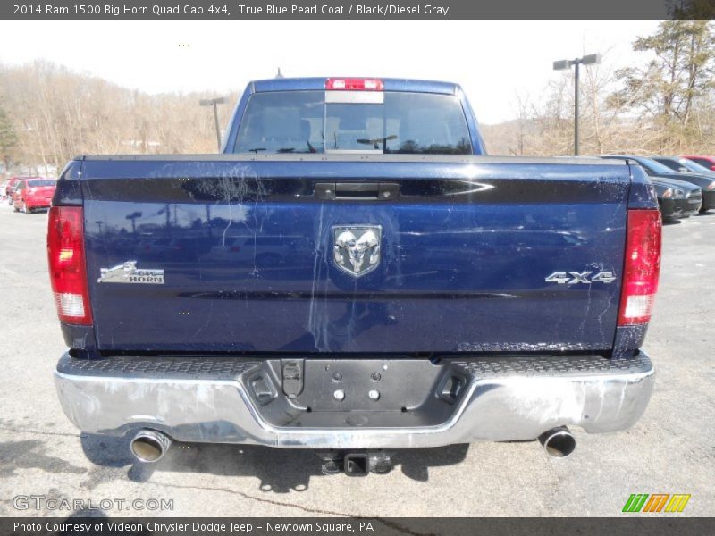 True Blue Pearl Coat / Black/Diesel Gray 2014 Ram 1500 Big Horn Quad Cab 4x4