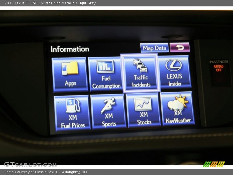 Silver Lining Metallic / Light Gray 2013 Lexus ES 350
