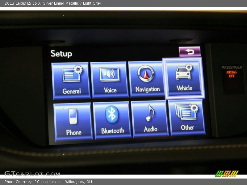 Silver Lining Metallic / Light Gray 2013 Lexus ES 350