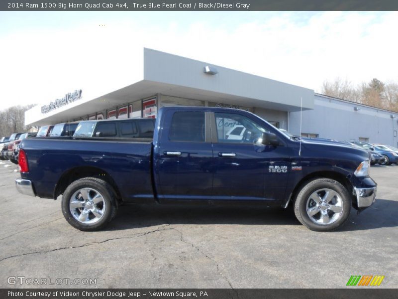 True Blue Pearl Coat / Black/Diesel Gray 2014 Ram 1500 Big Horn Quad Cab 4x4