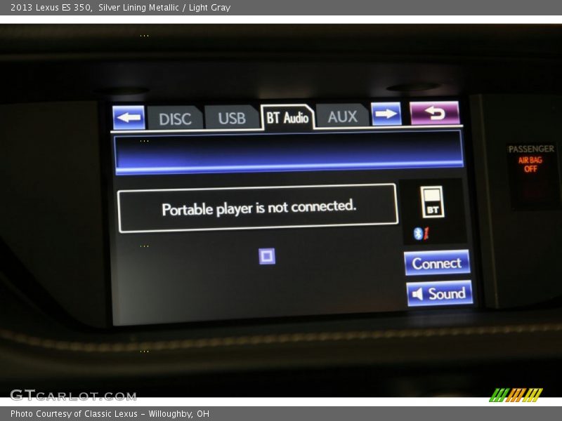 Silver Lining Metallic / Light Gray 2013 Lexus ES 350