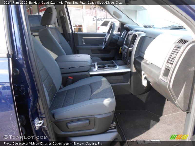 True Blue Pearl Coat / Black/Diesel Gray 2014 Ram 1500 Big Horn Quad Cab 4x4