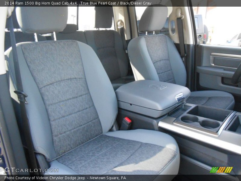 True Blue Pearl Coat / Black/Diesel Gray 2014 Ram 1500 Big Horn Quad Cab 4x4