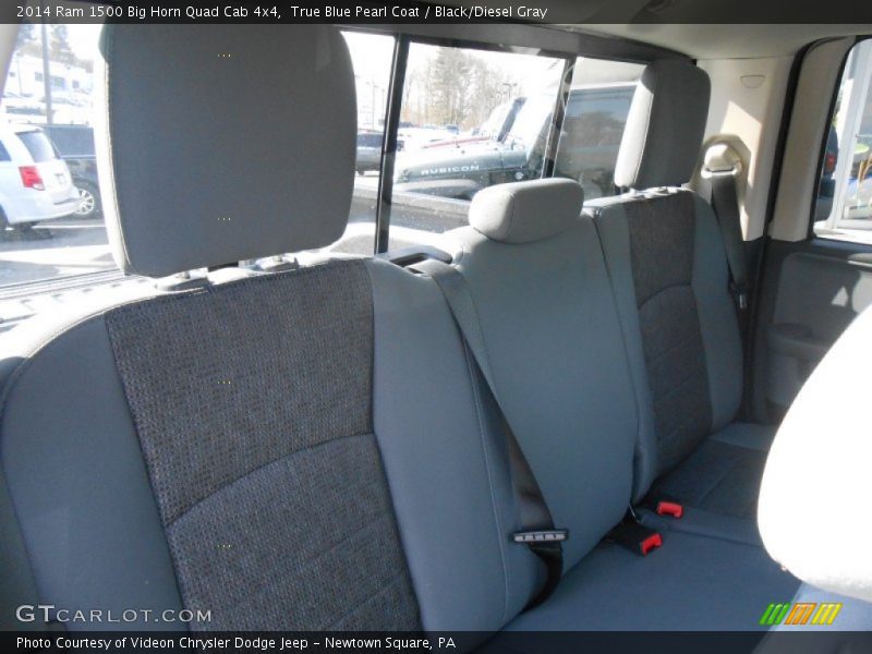 True Blue Pearl Coat / Black/Diesel Gray 2014 Ram 1500 Big Horn Quad Cab 4x4
