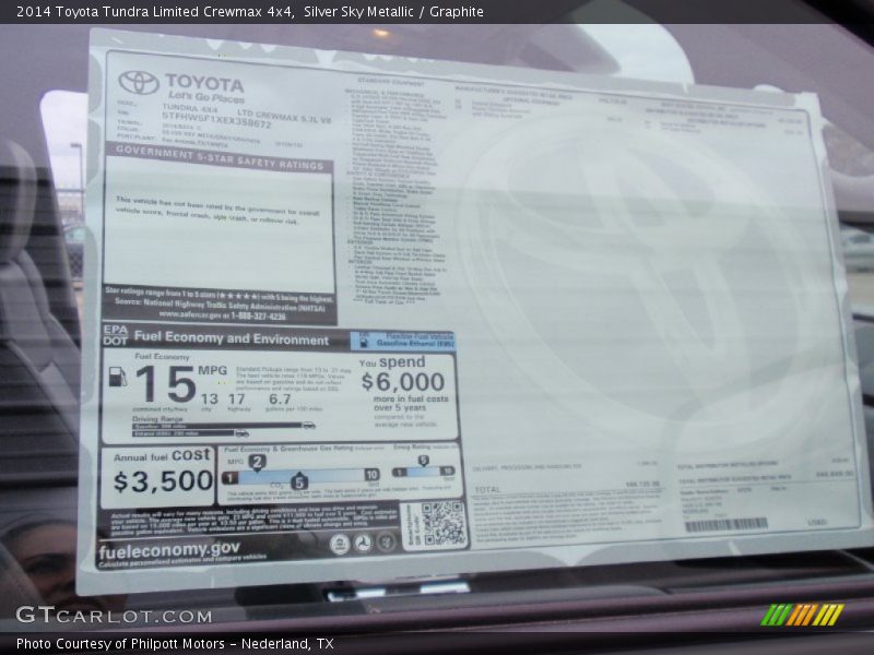 Silver Sky Metallic / Graphite 2014 Toyota Tundra Limited Crewmax 4x4