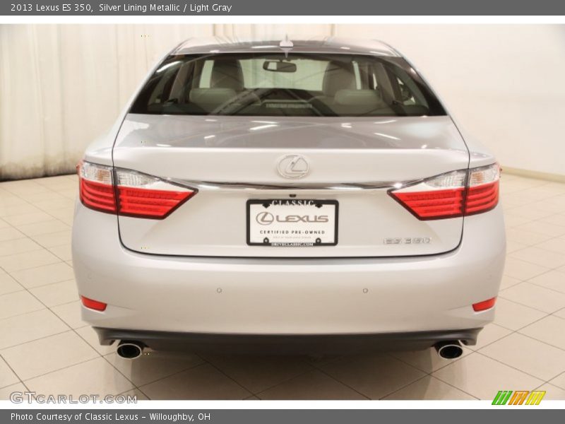 Silver Lining Metallic / Light Gray 2013 Lexus ES 350
