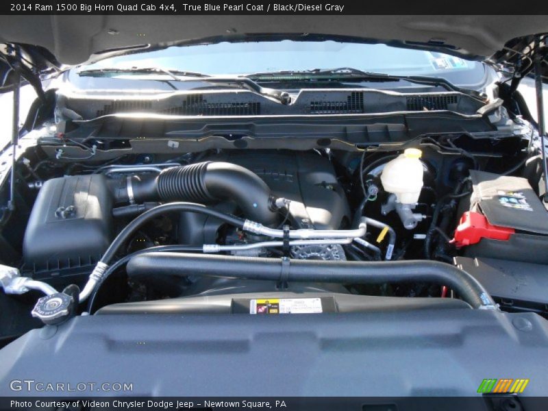 True Blue Pearl Coat / Black/Diesel Gray 2014 Ram 1500 Big Horn Quad Cab 4x4