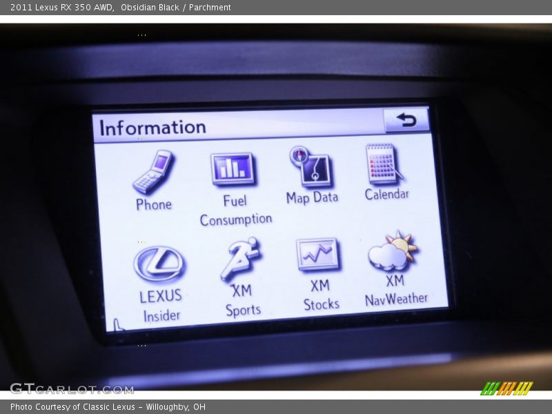 Obsidian Black / Parchment 2011 Lexus RX 350 AWD