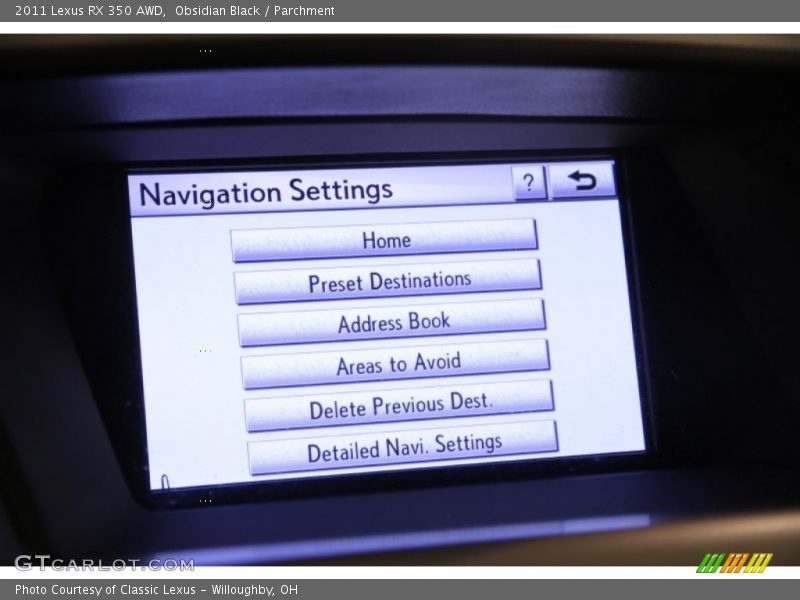 Obsidian Black / Parchment 2011 Lexus RX 350 AWD