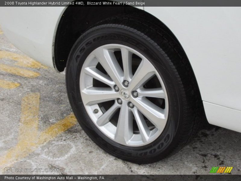 Blizzard White Pearl / Sand Beige 2008 Toyota Highlander Hybrid Limited 4WD