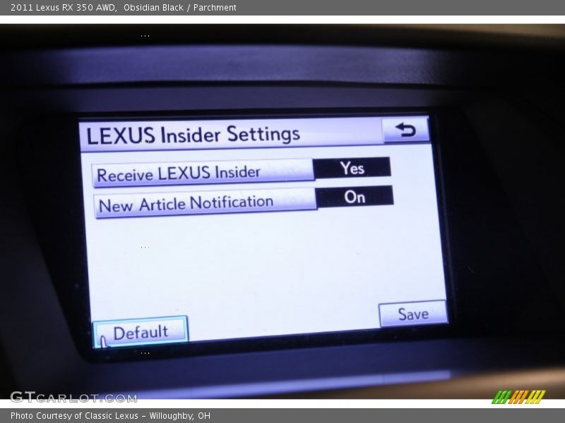 Obsidian Black / Parchment 2011 Lexus RX 350 AWD
