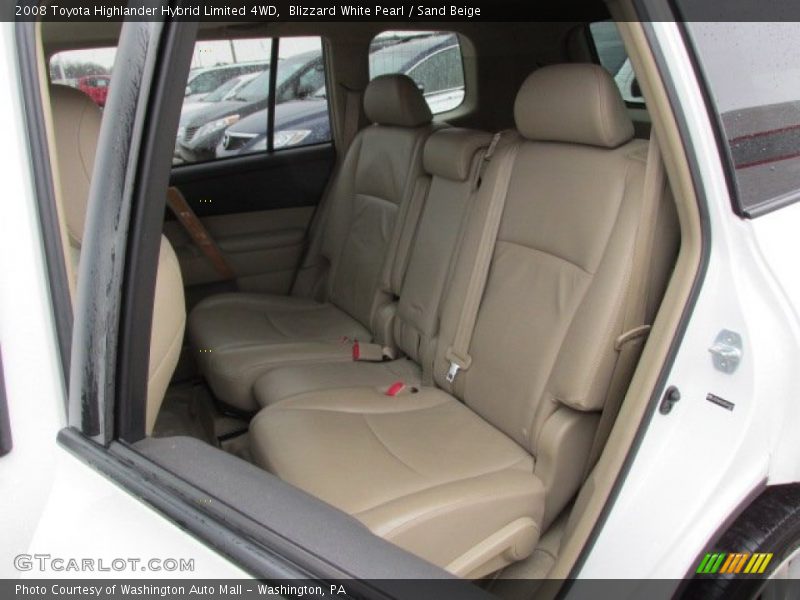 Rear Seat of 2008 Highlander Hybrid Limited 4WD