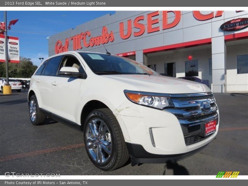 White Suede / Medium Light Stone 2013 Ford Edge SEL