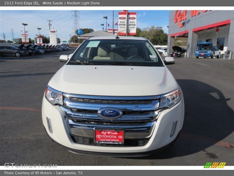 White Suede / Medium Light Stone 2013 Ford Edge SEL