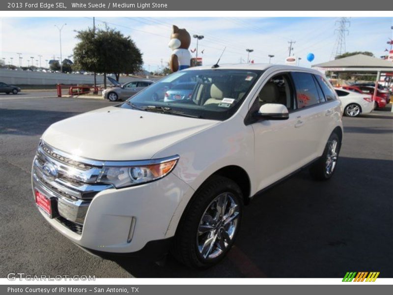 White Suede / Medium Light Stone 2013 Ford Edge SEL