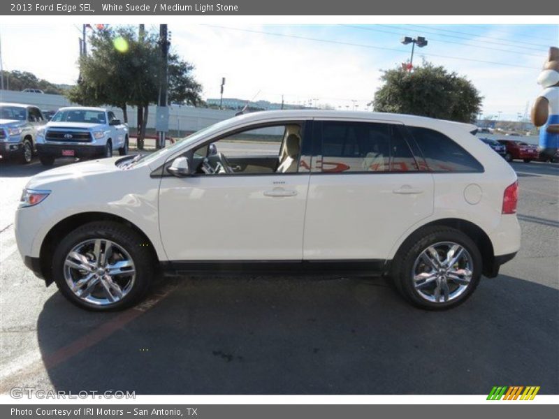 White Suede / Medium Light Stone 2013 Ford Edge SEL