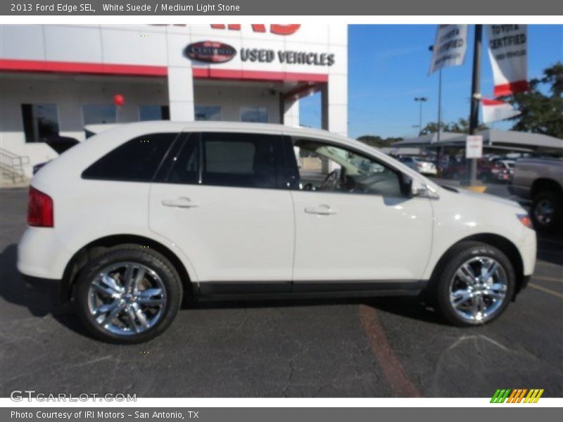White Suede / Medium Light Stone 2013 Ford Edge SEL
