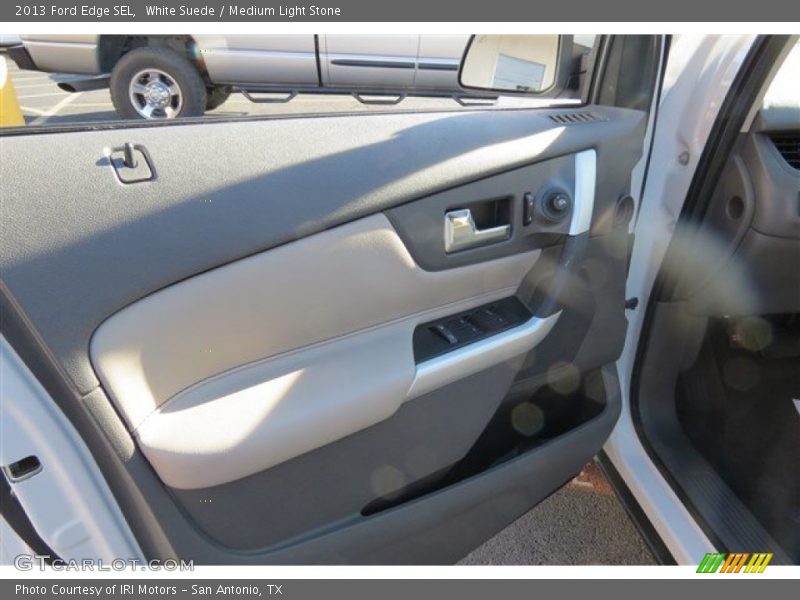 White Suede / Medium Light Stone 2013 Ford Edge SEL
