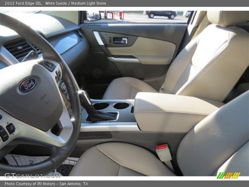 White Suede / Medium Light Stone 2013 Ford Edge SEL