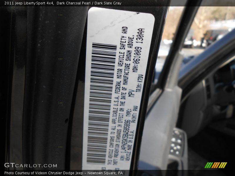Dark Charcoal Pearl / Dark Slate Gray 2011 Jeep Liberty Sport 4x4