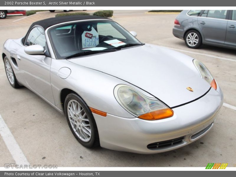 Arctic Silver Metallic / Black 2002 Porsche Boxster S
