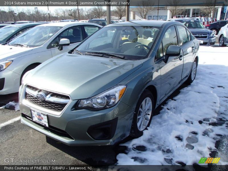 Jasmine Green Metallic / Ivory 2014 Subaru Impreza 2.0i Premium 4 Door