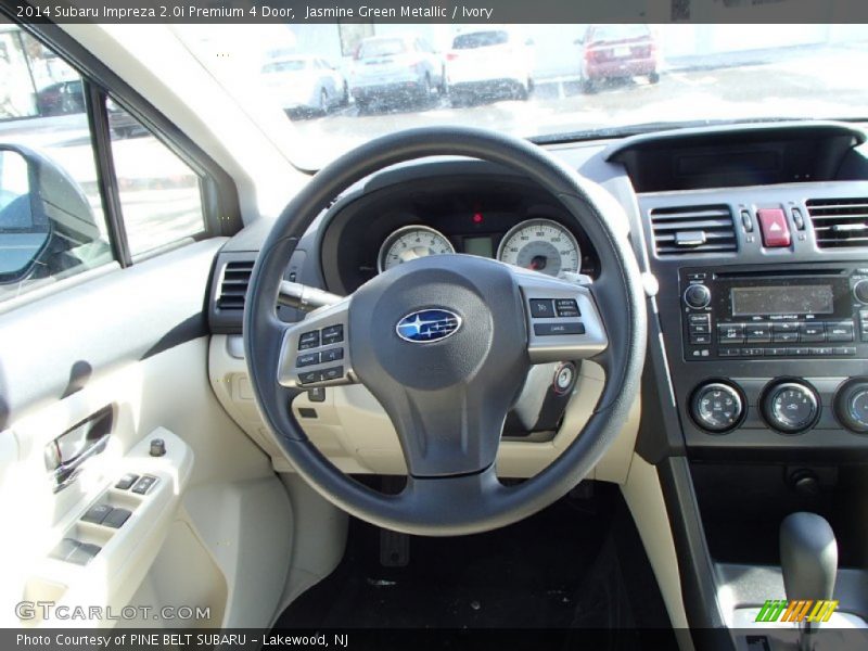 Jasmine Green Metallic / Ivory 2014 Subaru Impreza 2.0i Premium 4 Door